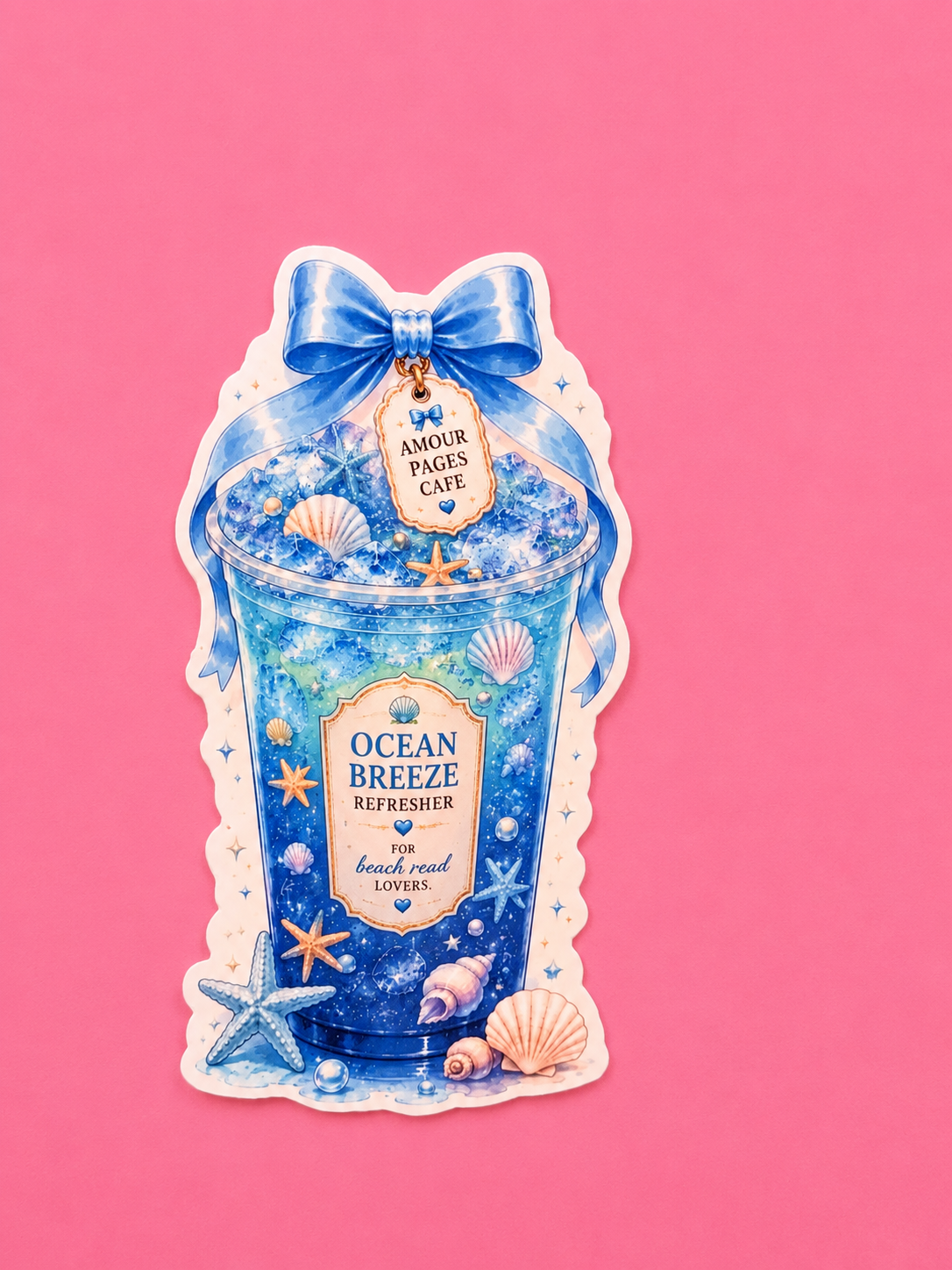 🌊💙 Ocean Breeze Refresher Bookmark