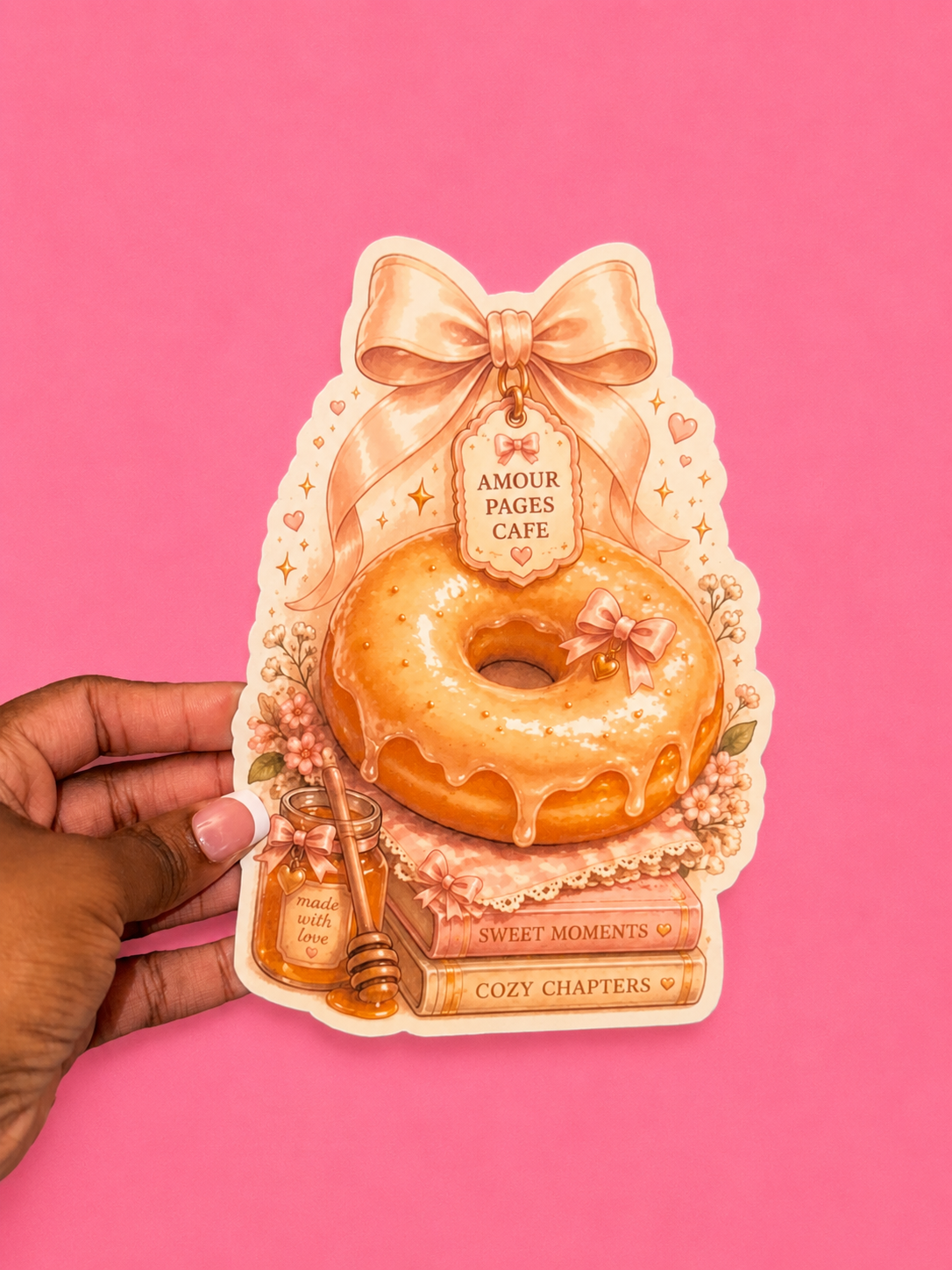 🍯🍩 Honey Glazed Donut Bookmark