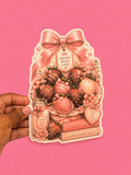 🍓🍫 Chocolate Covered Strawberries Bookmark